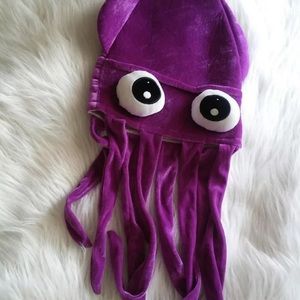Funny purple squid hat